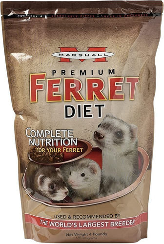 Alimento Hurón Súper Premium Marshall Ferret Diet  Gde 1.8kg