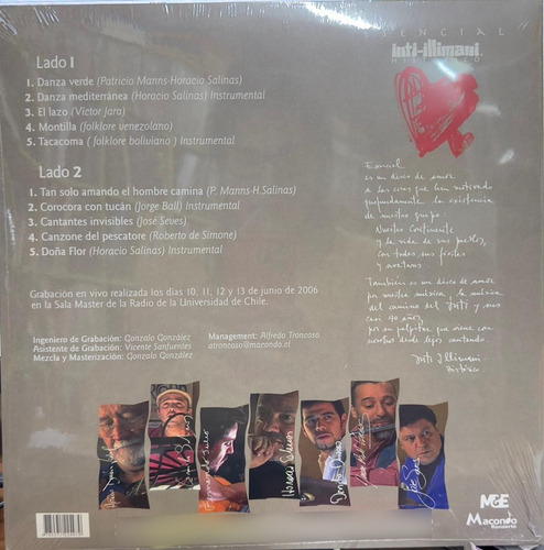 Imagen 2 de 2 de Vinilo Inti Illimani Histórico Esencial Nuevo Y Sellado