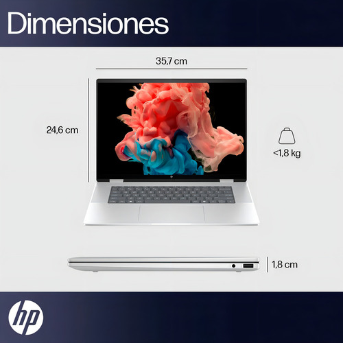Laptop Hp Envy 16 Core Ultra 7 32gb 1tb Ssd Plata Touch 360