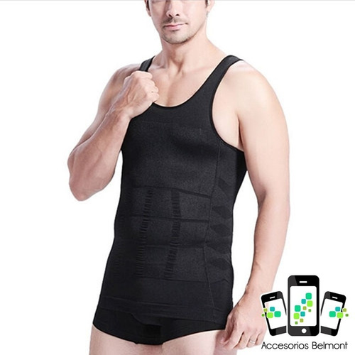 Faja Para Hombres Body Shaper Vest Tipo Chaleco (negro) 