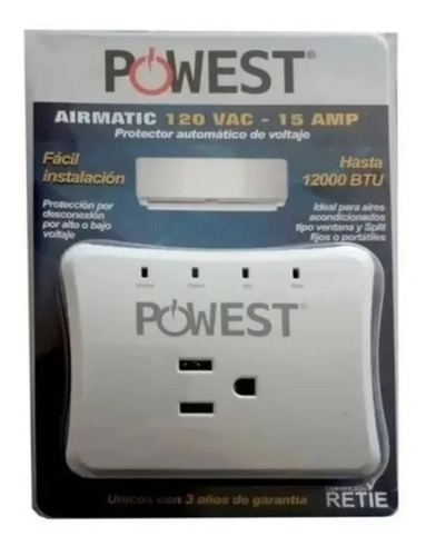 Protector Voltaje Aire Acondicionado 120v/15a Airmatic