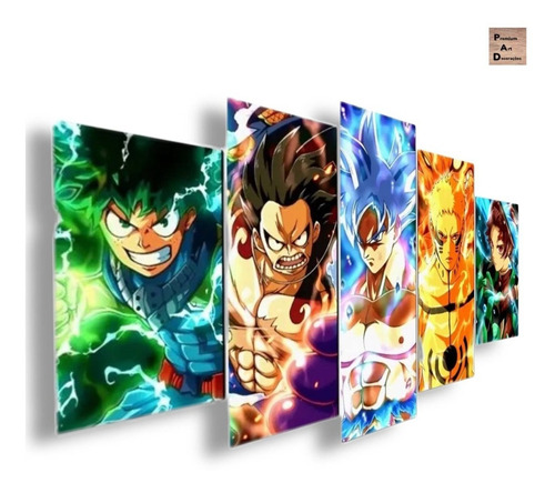 Quadro Decorativo Crossover Dbz One Pi Quarto Parede Cozinha Cor Multicolor