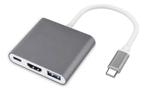 comprar Adaptador Usb 3.1 Tipo C A Hdmi Hembra+ Usb 3.0 + Usb Tipo C