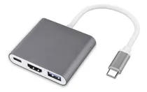 Comprar Adaptador Usb 3.1 Tipo C A Hdmi Hembra+ Usb 3.0 + Usb Tipo C