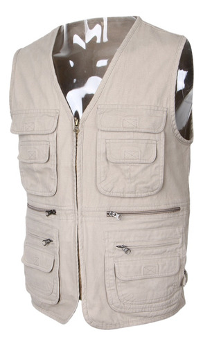 Vest Vest Zipper Cotton Multiple Pockets Photography