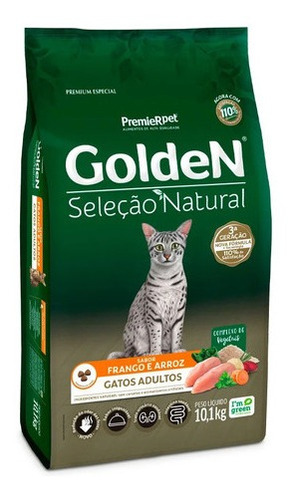 Ração Golden Seleção Natural Gatos Adultos Frango 10,1kg