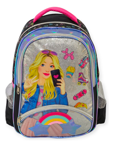 Mochila Escolar Infantil Menina Tamanho Grande Reforçada 