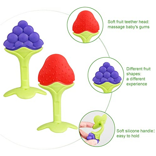 Baby Teething Toys, 3 Pcs Teethers Set For 0-6, 3-6 Mon...