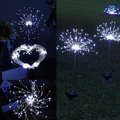 Imagen 3 de 6 de Solar Gypsophila Lights 120 Led Jardín Exterior 2pzs