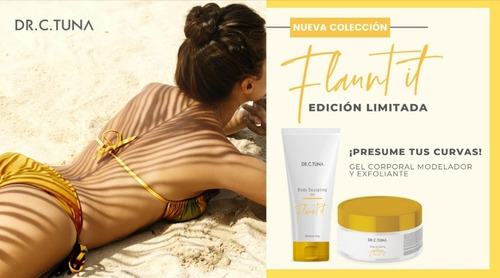 Set Exfoliante Y Gel Modelador De Cuerpo Flaunt It Dr.c Tuna Mentol