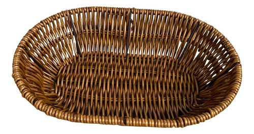 Cesta De Pan De Imitación De Ratán, 24 Cm X 17 Cm X 6 Cm