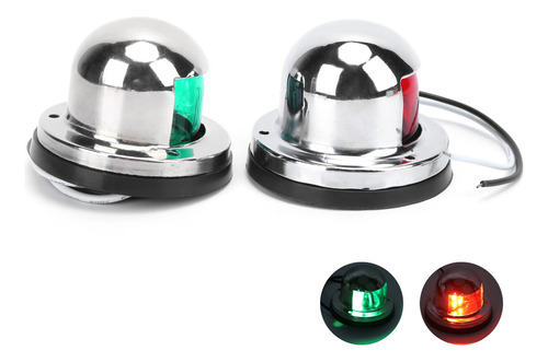 - Led Boat Navigation 8, Señal Roja/verde, Acero Inoxidable