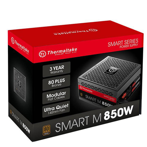 Fuente Pc Thermaltake Smart M850w 80 Plus Semimodular Gamer