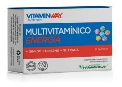Multivitaminico Energía X 30 Caps Vitamin Way Pack X 3 Cajas