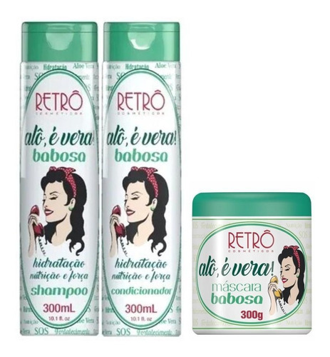 Retrô Alô É Vera Shampoo 300ml + Condi 300ml + Máscara 300g