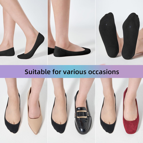 Calcetines Invisibles Para Mujer, 8 Pares,
