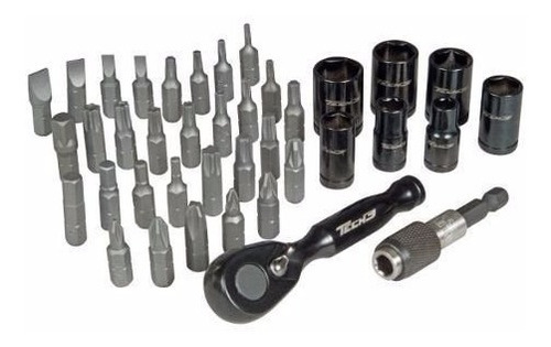 Set Stanley Tech 3, 39 Piezas Puntas Crique 1/4, Tubos 13906