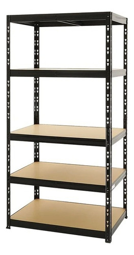 Estante Rack Metálico 5 Repisas Negro 180x90x40cm 400 Kg