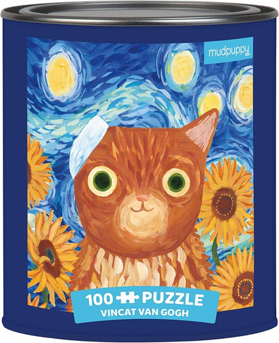 Rompecabezas Vincat Van Go Artsy Cats 100 Pzas Mudpuppy 