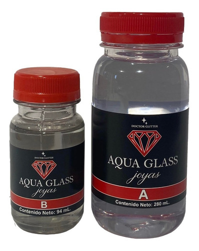 Resina Epoxica Cristal - Aqua Glass Joyas 360 Ml Moldes Sili