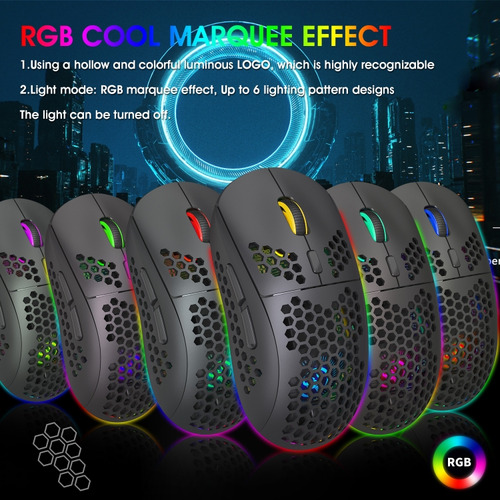 Ratón Inalámbrico Para Juegos Hxsj T90 De Tres Modos