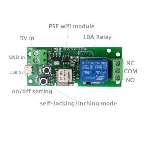 Imagen 4 de 4 de Sonoff 5v Interruptor Wifi Cerradura Portón Cdmx Electróni