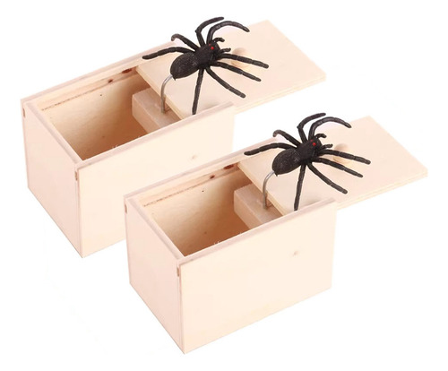 W 2pcs Caja Con Araña Para Bromas