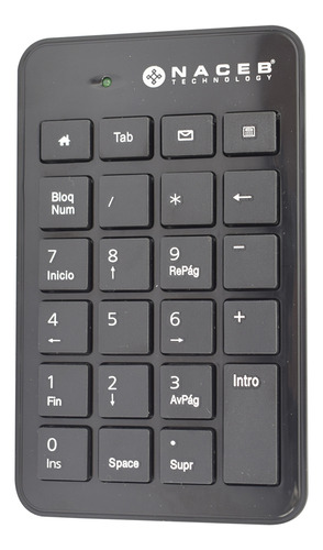 Naceb Tecnología Teclado Numerico NA-0104 Teclado Numerico Slim USB Plug & Play