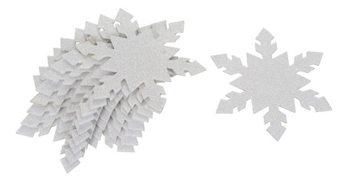 Copos Decorativos Fomi Diamantados Navidad 10cm Mylin 10pz Color Blanco Ab
