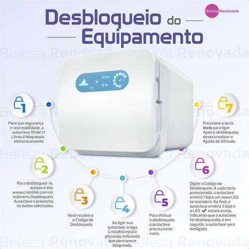 Autoclave Vitale Class 21 Litros Aço Inox Bivolt Cristófoli