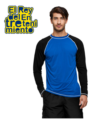 Remera Surf Natación Piraña Coast Uv 50 Adulto El Rey