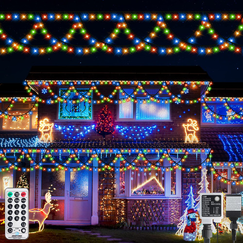 Xtf2015 Luces De Navidad Para Exteriores, 40 Pies, Temporiza