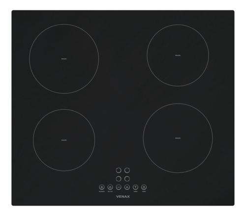 Cooktop De Inducao 4 Bocas Venax Eclipse Preto 220 V