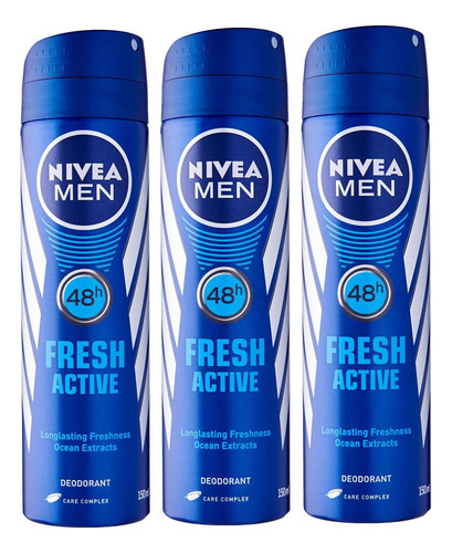 Spray Antitranspirante Nivea Deo Para Hombre, Fresco Activo,
