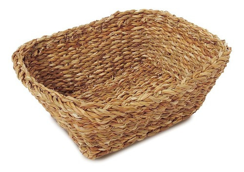 Cesto Seagrass Palha Fibras Naturais Retangular Chari 28 Cm Cor Natural