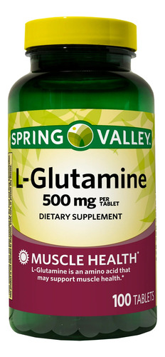 L-glutamina 500mg Spring Valley 100 Tabletas Usa Glutamina