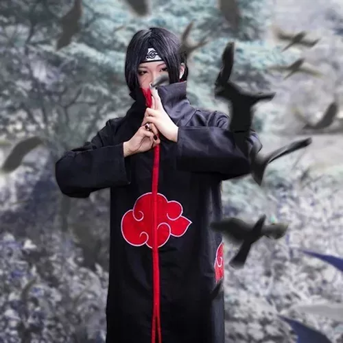 Naruto Akatsuki Nuvem Vermelha Robe Cos Roupas