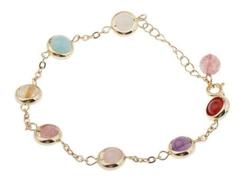 Pulsera De Piedras Preciosas De Moda Para Mujer 19cm