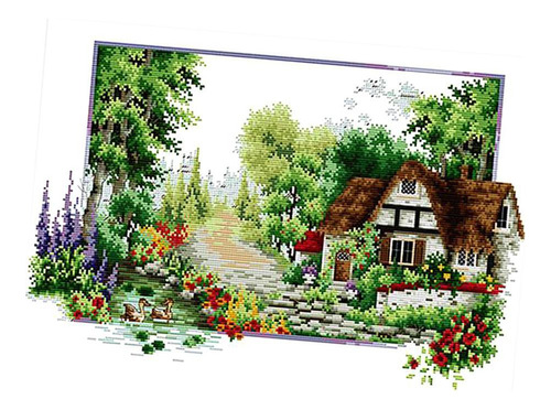 Kit De Inicio Para Punto De Cruz Village Cottage Garden