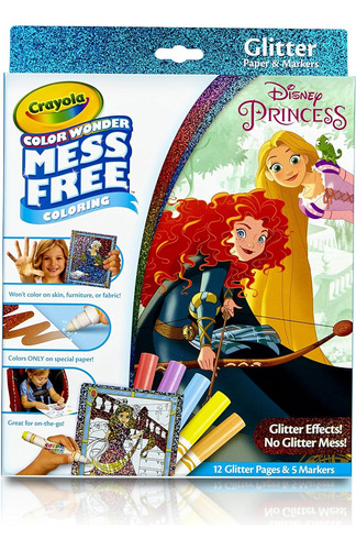 Crayola Color Wonder Glitter Pad Marcadores Princesa Toy