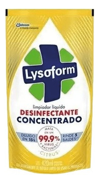 Limpiador Liquido Concentrado Cítrico 420ml Lysoform