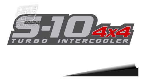 Calcomania Chevrolet S10 4x4 Turbo Intercooler