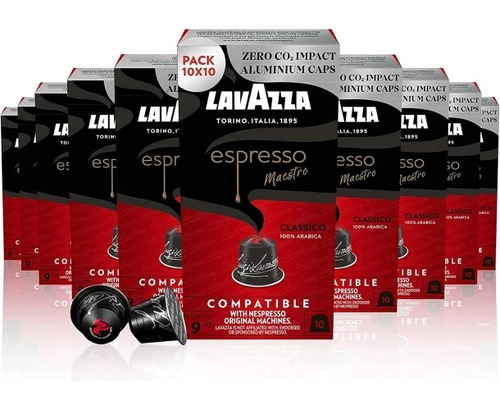 100 Cápsulas Café Lavazza Maestro Classico Espresso 