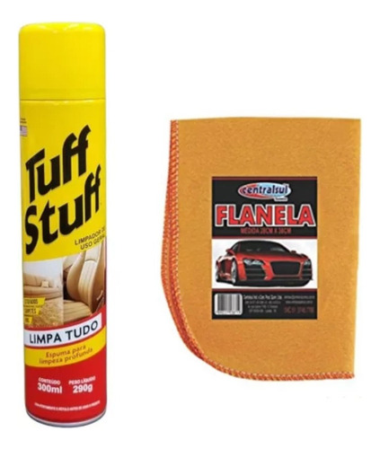 Tuff Stuff Espuma Limpeza + Central Sul Flanela 28cm X 38