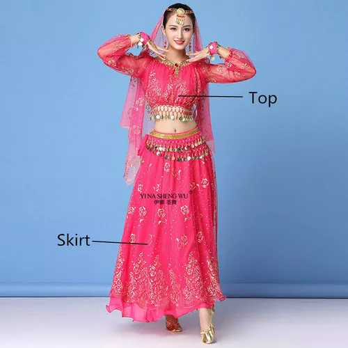 Disfraz De Bollywood Para Mujer, Vestido De Danza India, Sar