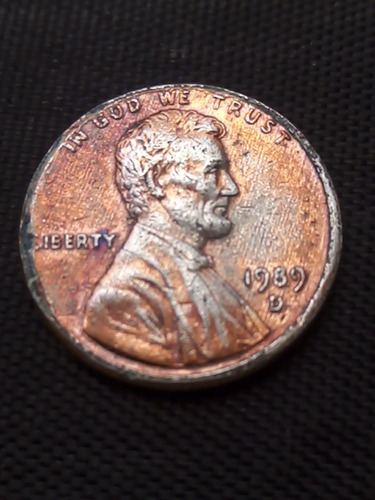 Moneda Americana Lincoln One Cent 1989 **d** 