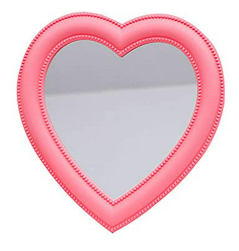 Espejos Para Maquillaje - Binaryabc Pink Heart Espejo De Maq