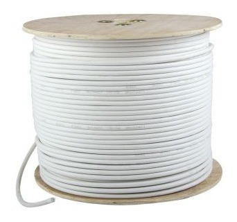  Bobina De Cable Coaxial Rg-6 Qnet 305m Blanco