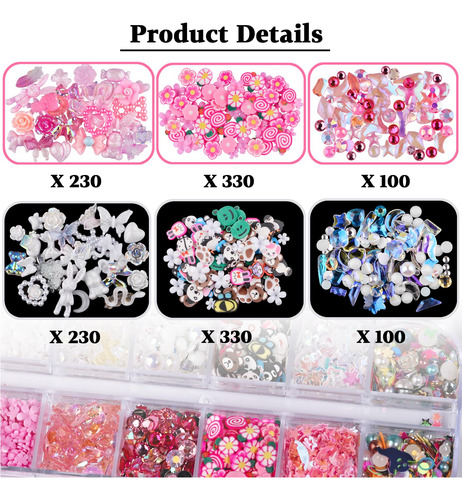 Kit De Dijes Para Uñas Kikonoke, 1400 Piezas, 3d, Con Forma