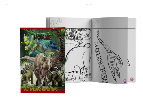 comprar Dinosaurios - Libro Para Colorear Textos Editables